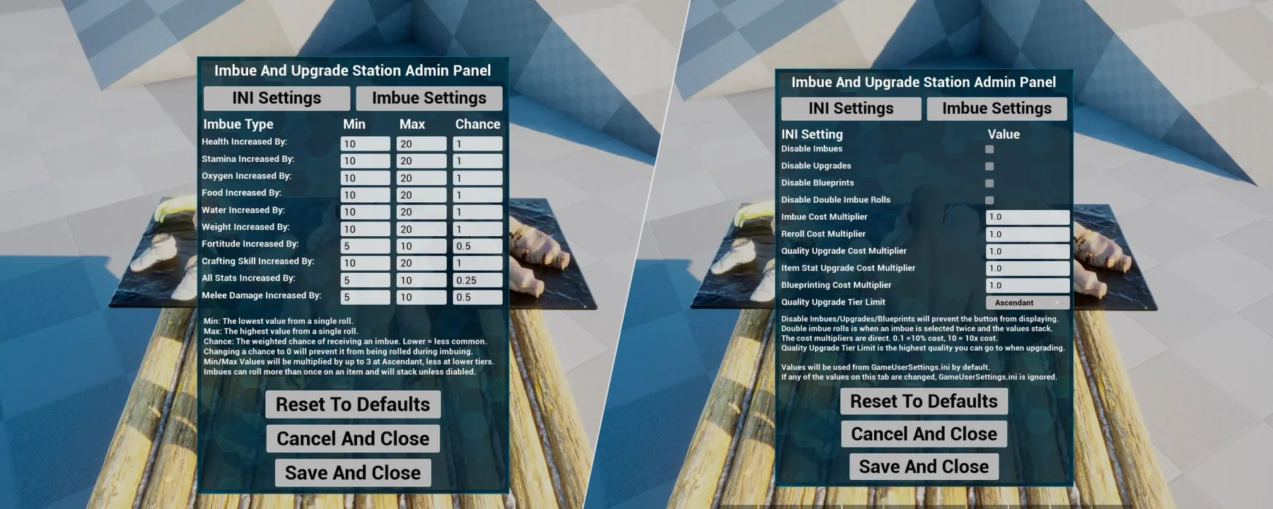 Imbue and Upgrade Station — Imbue and Upgrade Station screenshots 1–2