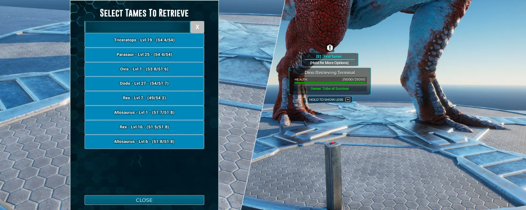 Dino Retrieval Terminal — Dino Retrieval Terminal screenshots 1–2
