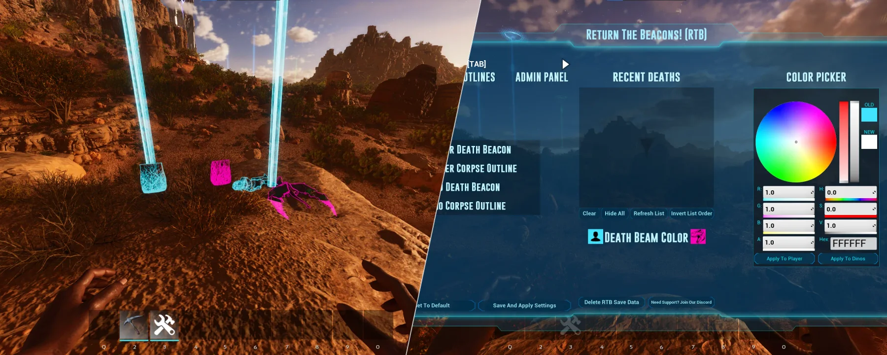 Return The Beacons! (RTB) {Crossplay} [Death Beam/Beacon, Corpse Locator, Dino Tracker] — Return The Beacons! (RTB) {Crossplay} [Death Beam/Beacon, Corpse Locator, Dino Tracker] screenshots 1–2