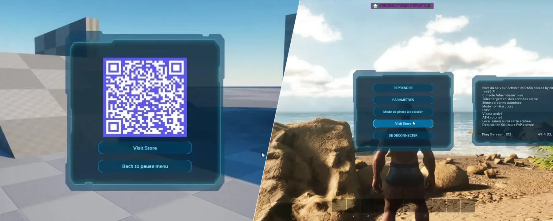 Browser button & QR code — Browser button & QR code screenshots 1–2