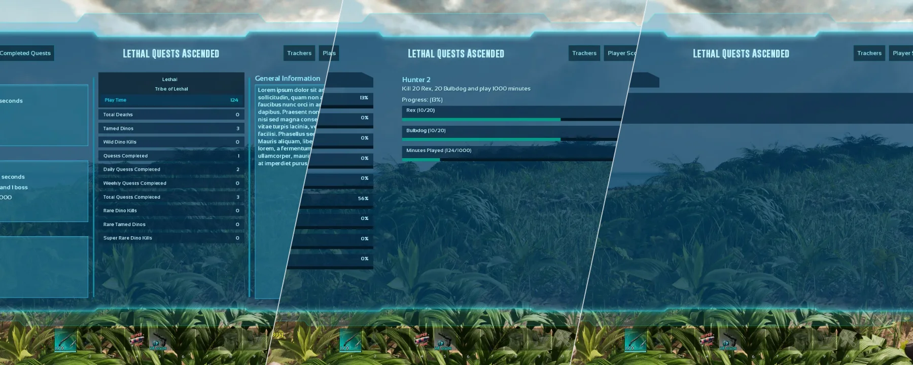 Lethal Quests Ascended UI — Lethal Quests Ascended UI screenshots 1–3