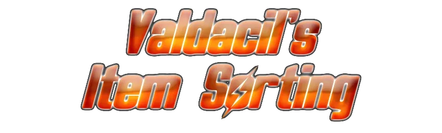 Valdacil's Item Sorting — Valdacil's Item Sorting screenshot