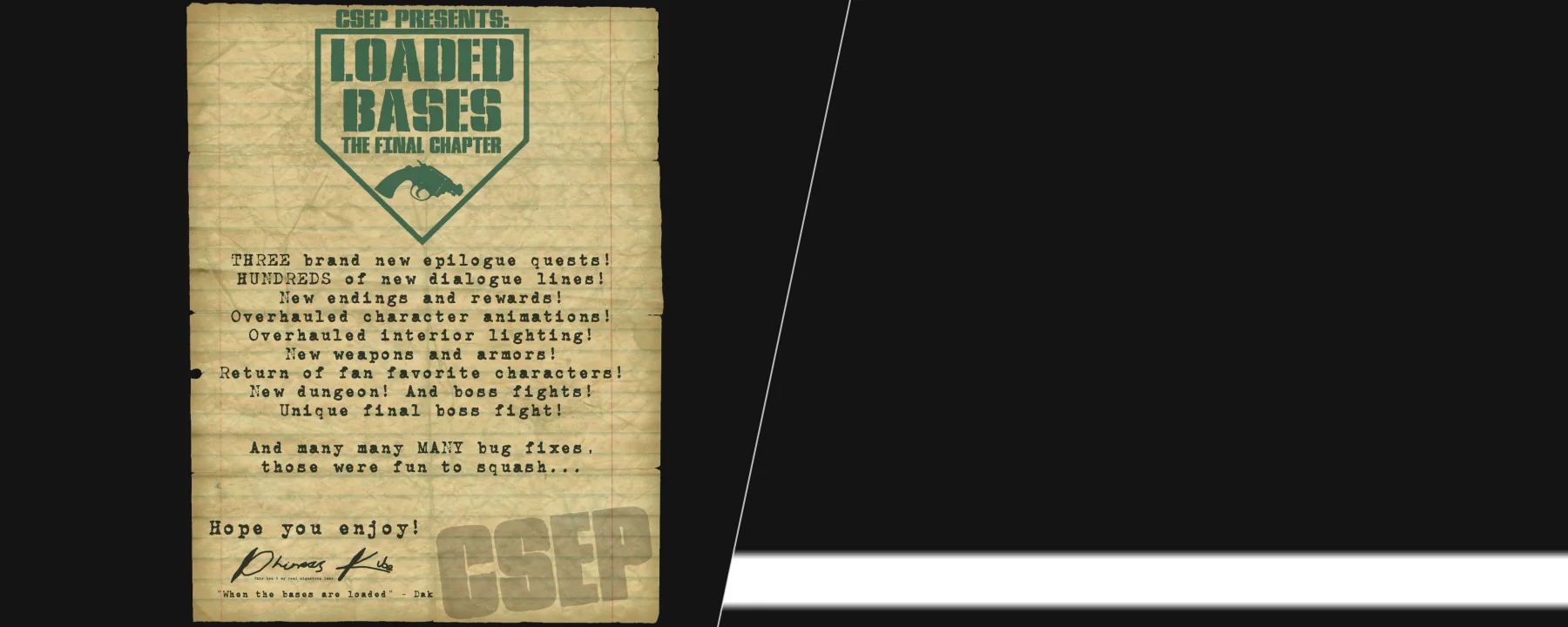 CSEP Presents Loaded Bases 2.0 - The Final Chapter - Quest Mod — CSEP Presents Loaded Bases 2.0 - The Final Chapter - Quest Mod screenshots 1–2