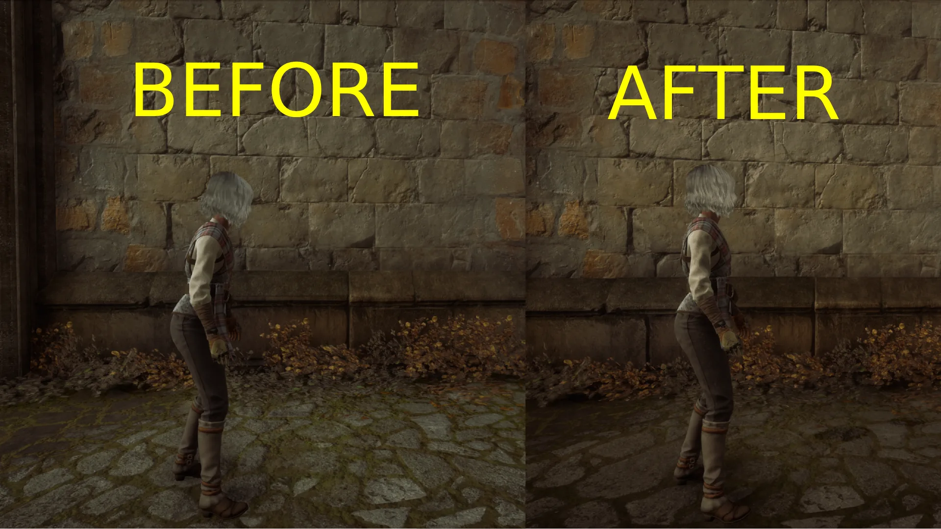 Posture Check - Anim Overhaul — Before and After