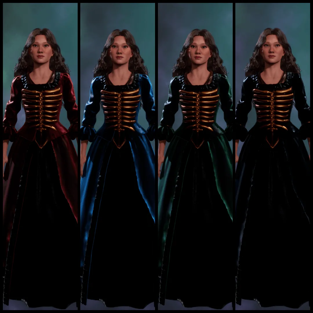 Gothic Ballgown — Gothic Ribbed Corset Ballgowns