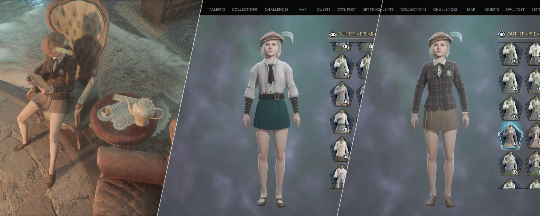 Short Skirt Hogwarts Uniforms + Bonus Leg Reshape by Ahriadne — Short Skirt Hogwarts Uniforms + Bonus Leg Reshape by Ahriadne screenshots 1–3