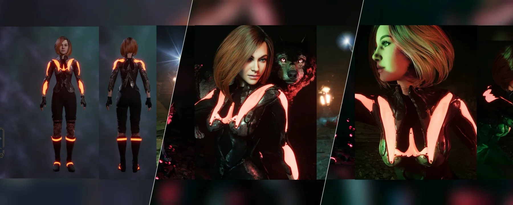 Seraphina's Glowing Battle Suits — Seraphina's Glowing Battle Suits screenshots 1–3