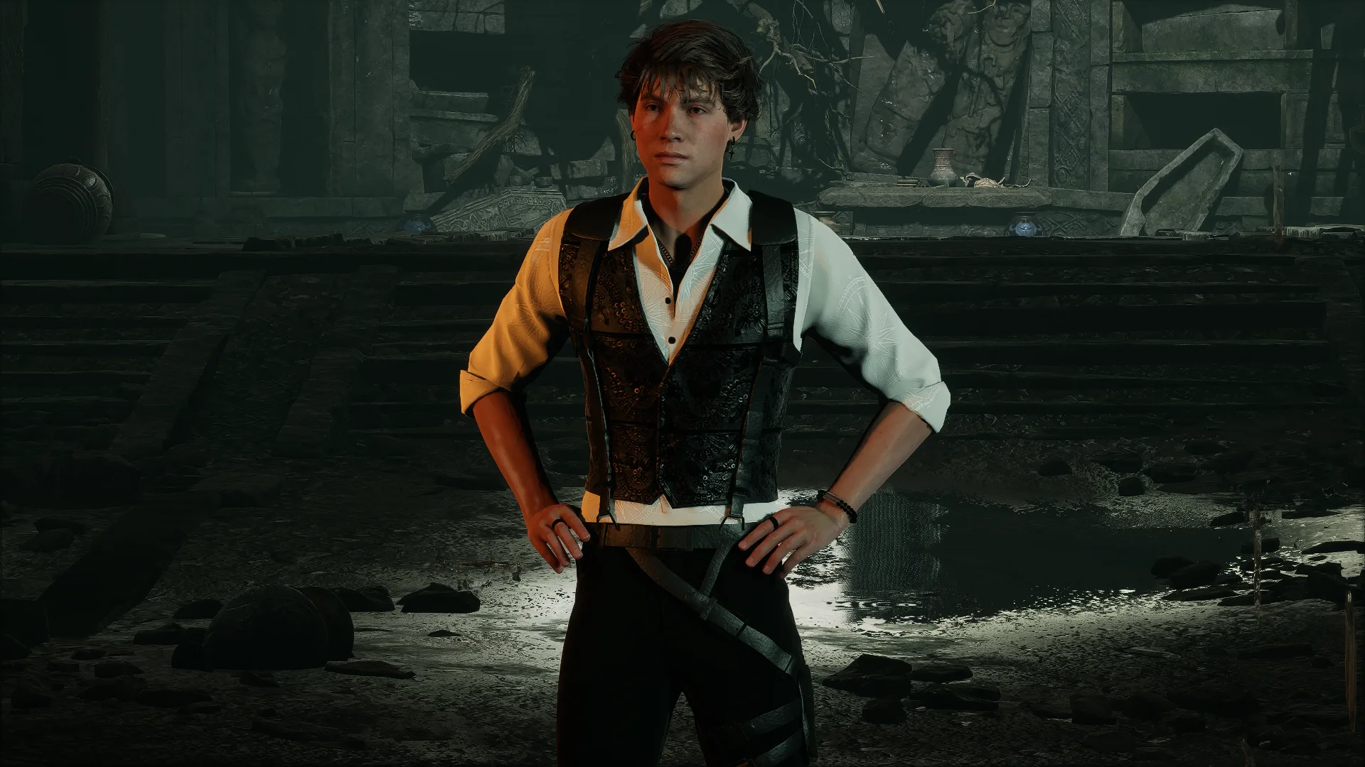 Midnight Outfit Explorer Attire For MC — Dark Outfit Adventurer For MC