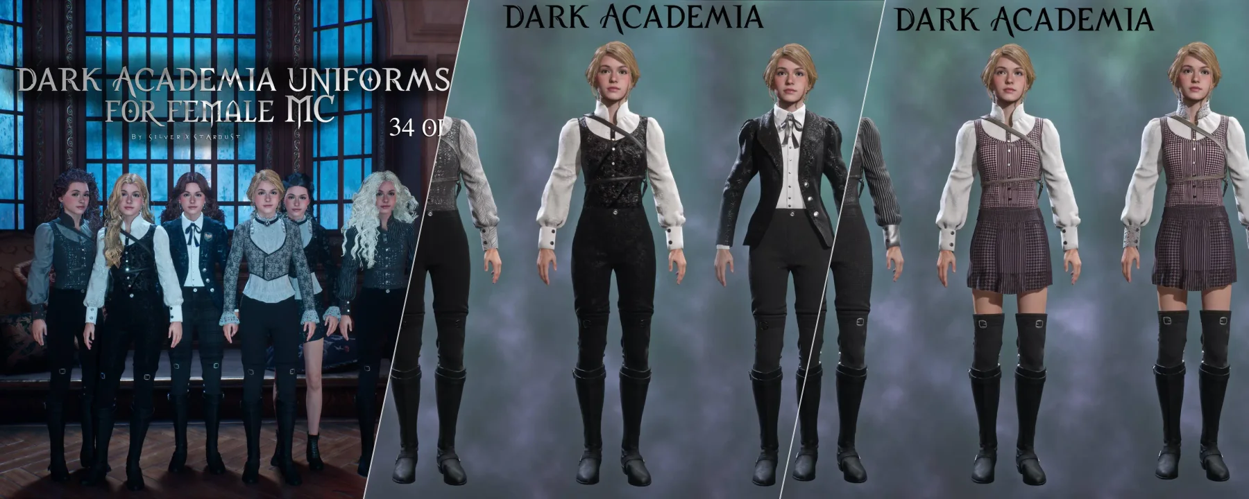 Dark Academia Outfits for female MC — Dark Academia Outfits for female MC screenshots 1–3