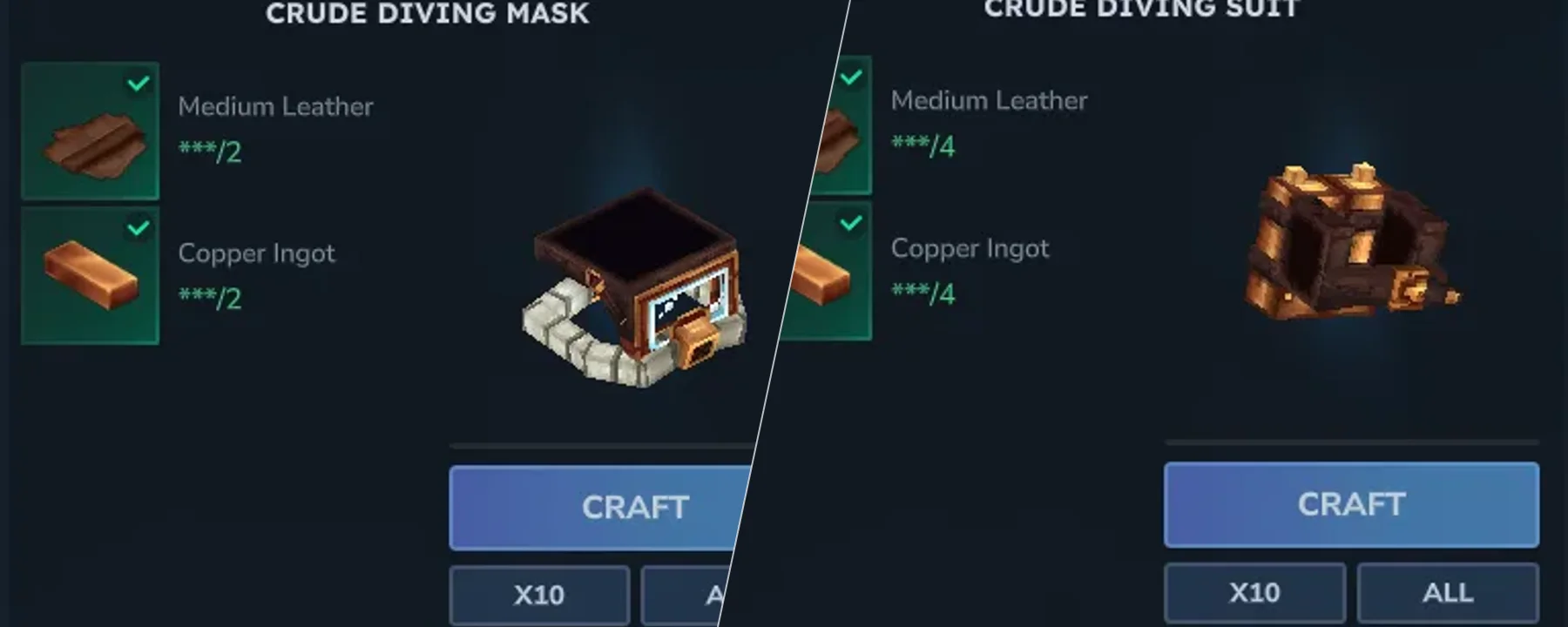 Wan's Craftable Diving Gear — Wan's Craftable Diving Gear screenshots 1–2