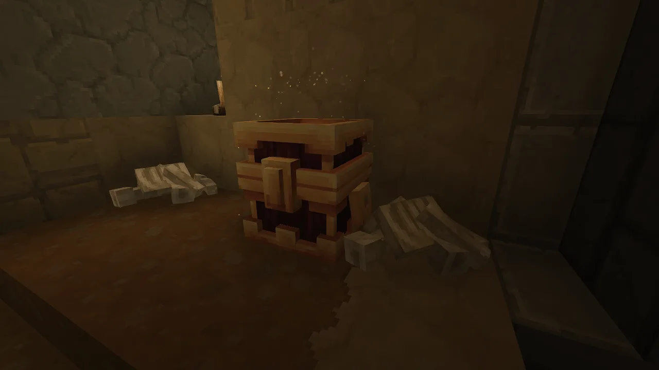Lootr — Unopened Lootr chest with particles