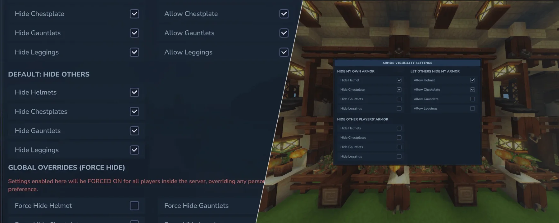 Hide Armor Command — Hide Armor Command screenshots 1–2