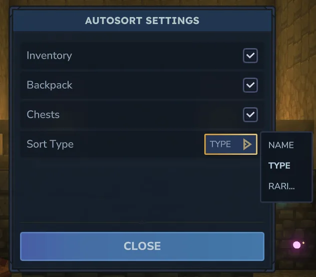 AutoSort — Settings