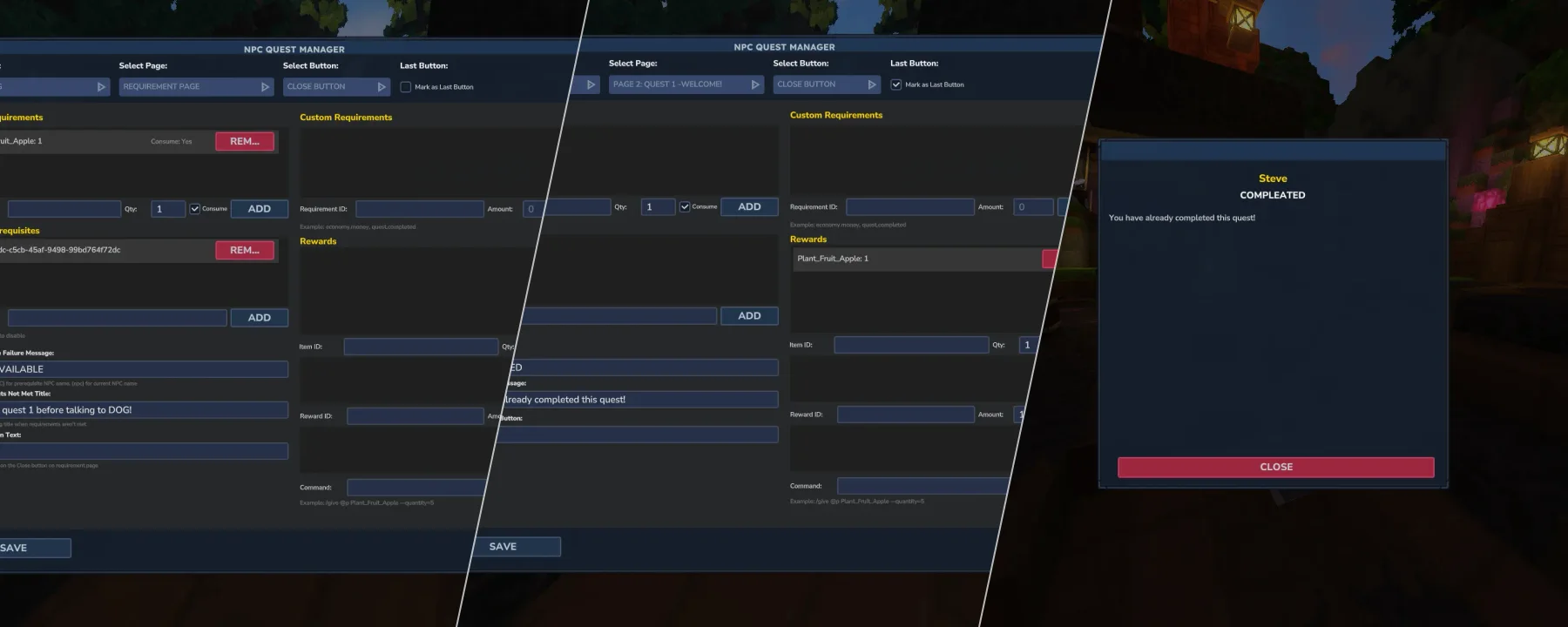 NPC Quests — NPC Quests screenshots 1–3
