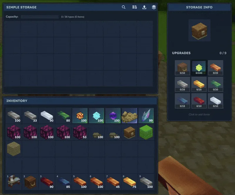 Carson's Simple Storage System — Simple Storage with Upgrades