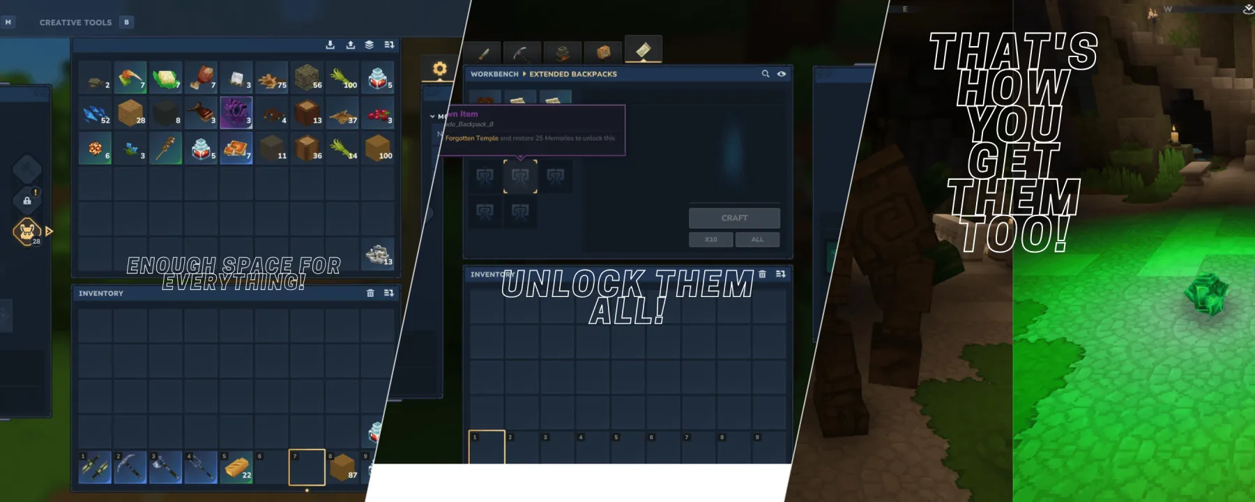 Extended Backpacks — Extended Backpacks screenshots 1–3