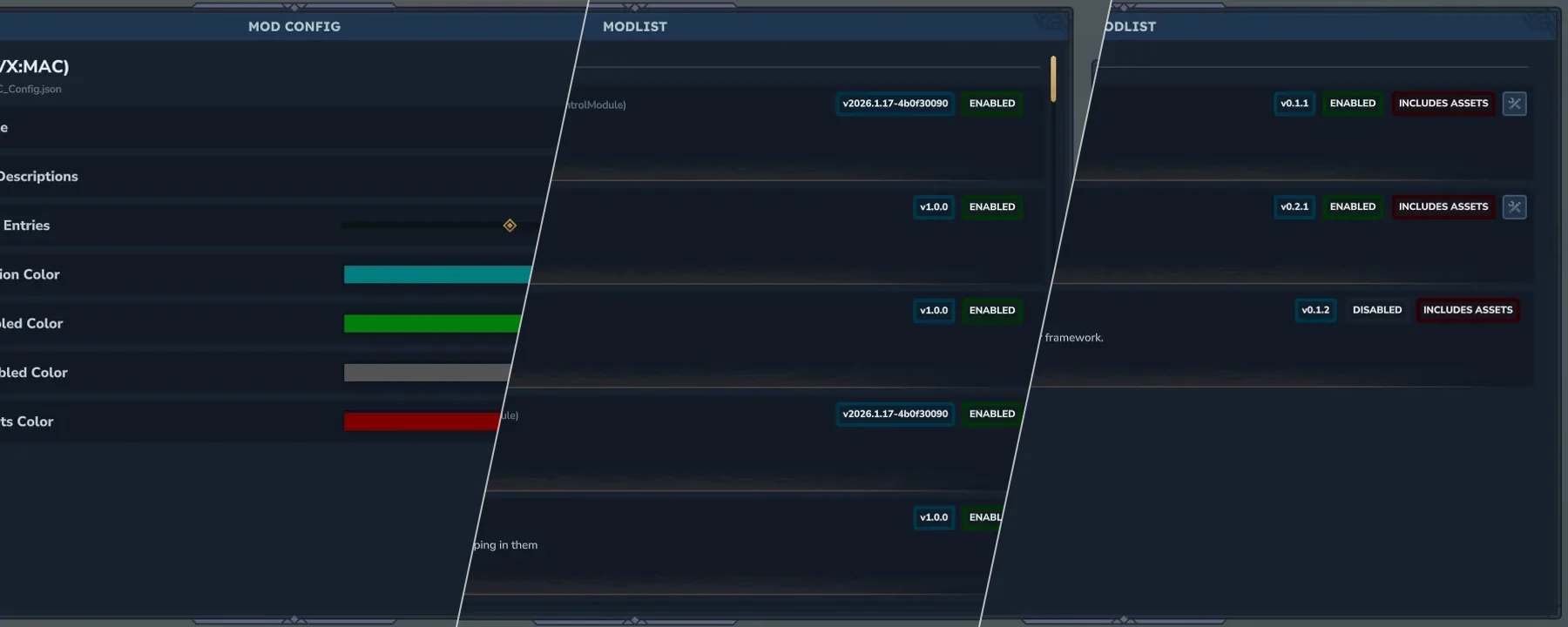 MAC (ModList And Config) — MAC (ModList And Config) screenshots 1–3