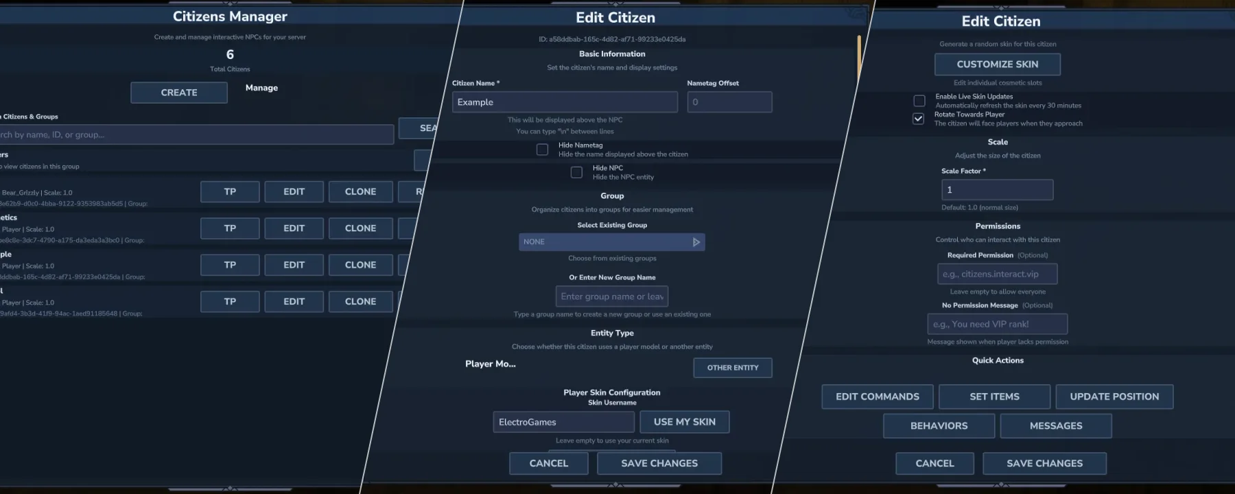 HyCitizens - Interactable NPCs & Holograms — HyCitizens - Interactable NPCs & Holograms screenshots 1–3