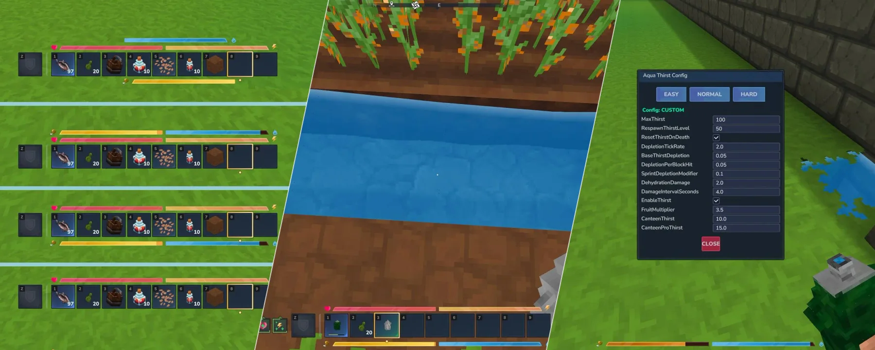 Aqua Thirst & Hunger β Aqua Thirst & Hunger screenshots 1β3