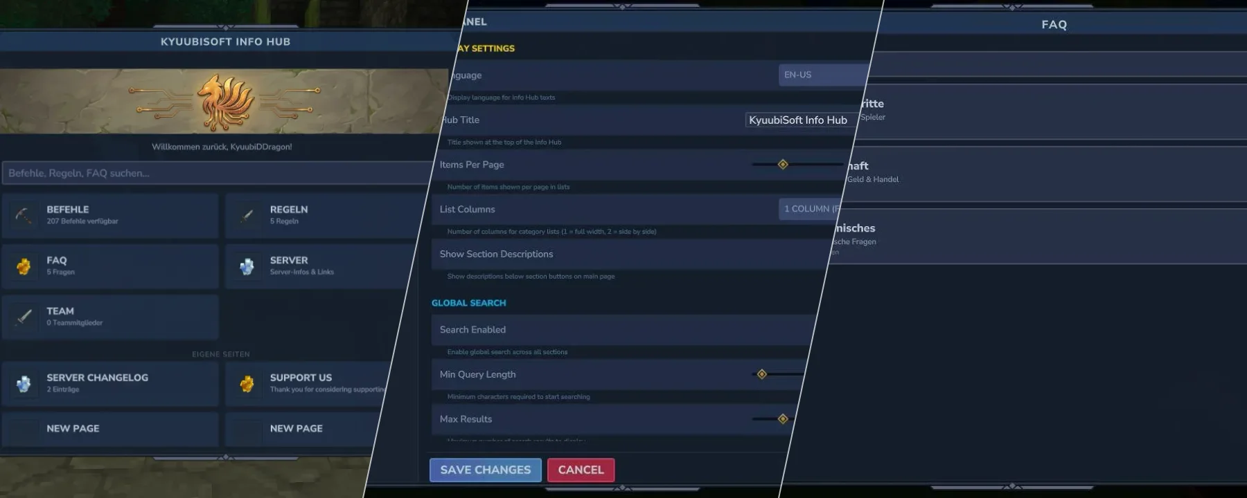 KyuubiSoft Info Hub (Commands, FAQ, Team...) (Own Item) — KyuubiSoft Info Hub (Commands, FAQ, Team...) (Own Item) screenshots 1–3