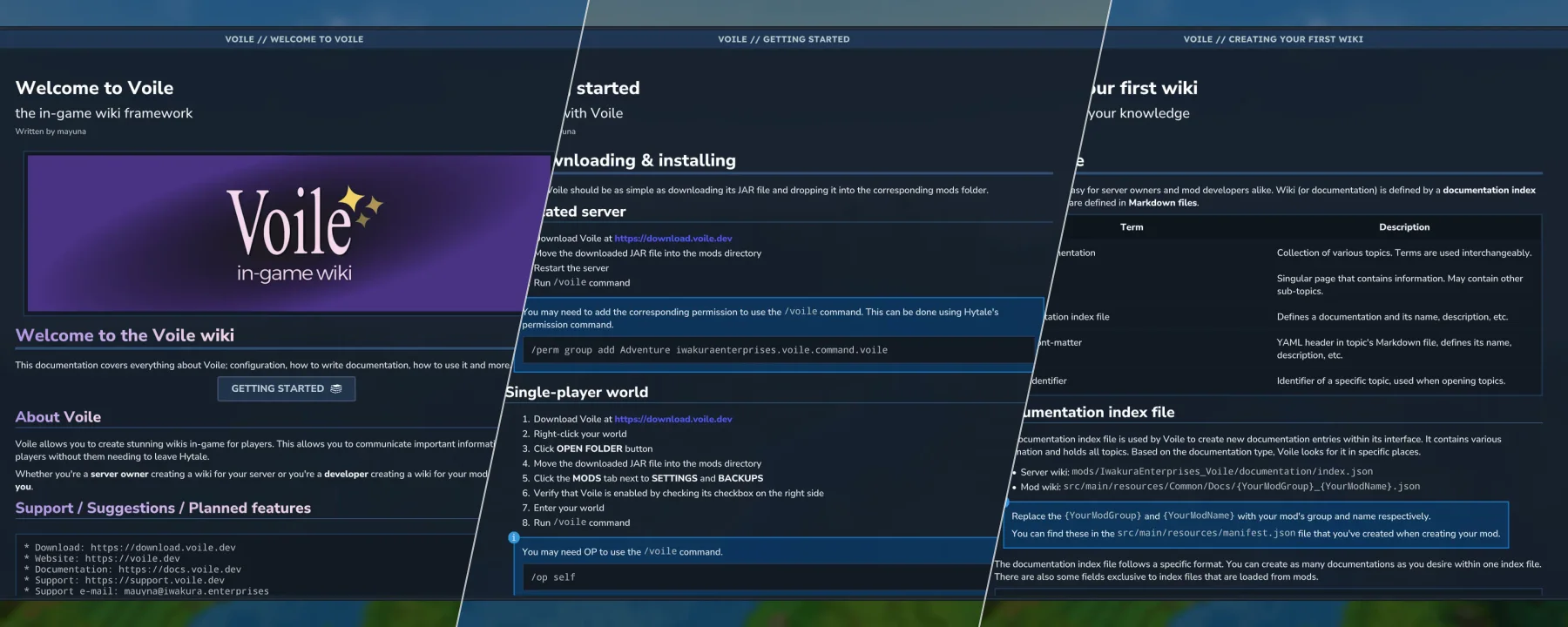 Voile (in-game wiki) — Voile (in-game wiki) screenshots 1–3