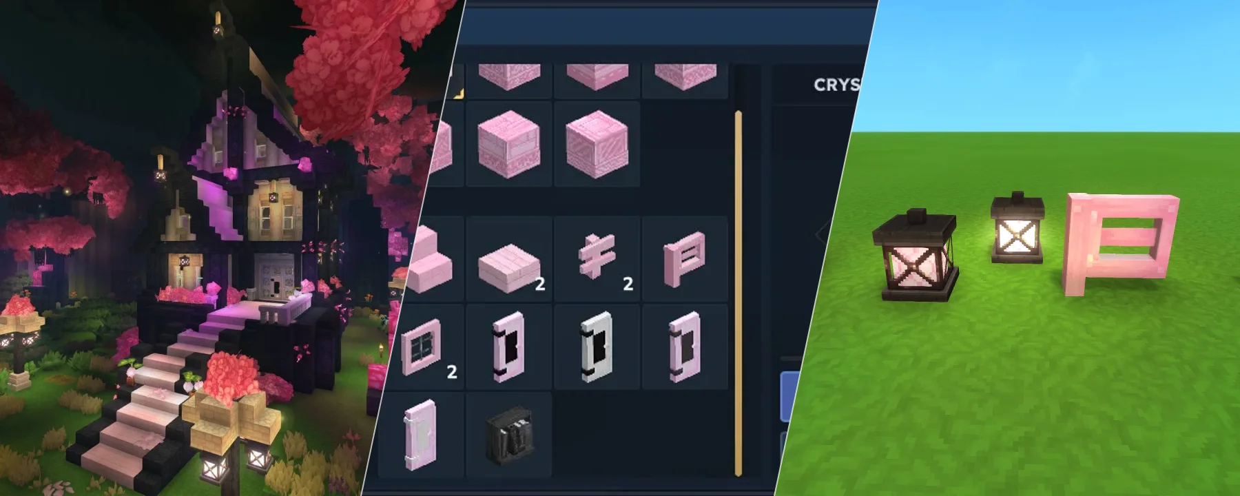 Crystal Wood Extension – Decorative Blocks, Roofs & Cloth Variants — Crystal Wood Extension – Decorative Blocks, Roofs & Cloth Variants screenshots 1–3