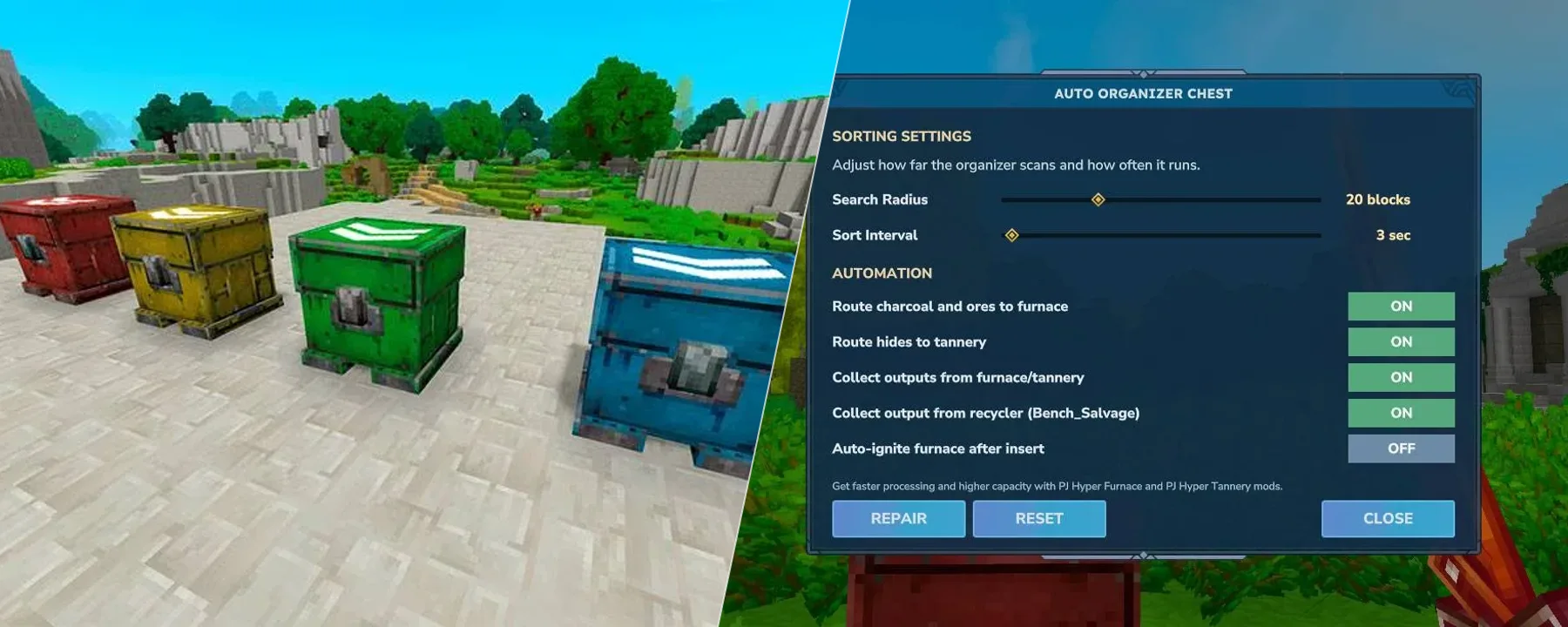 Auto Sort - Organizer chest — Auto Sort - Organizer chest screenshots 1–2