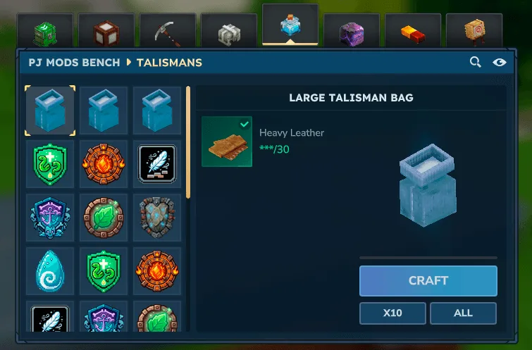 Talismans — Talismans and bags