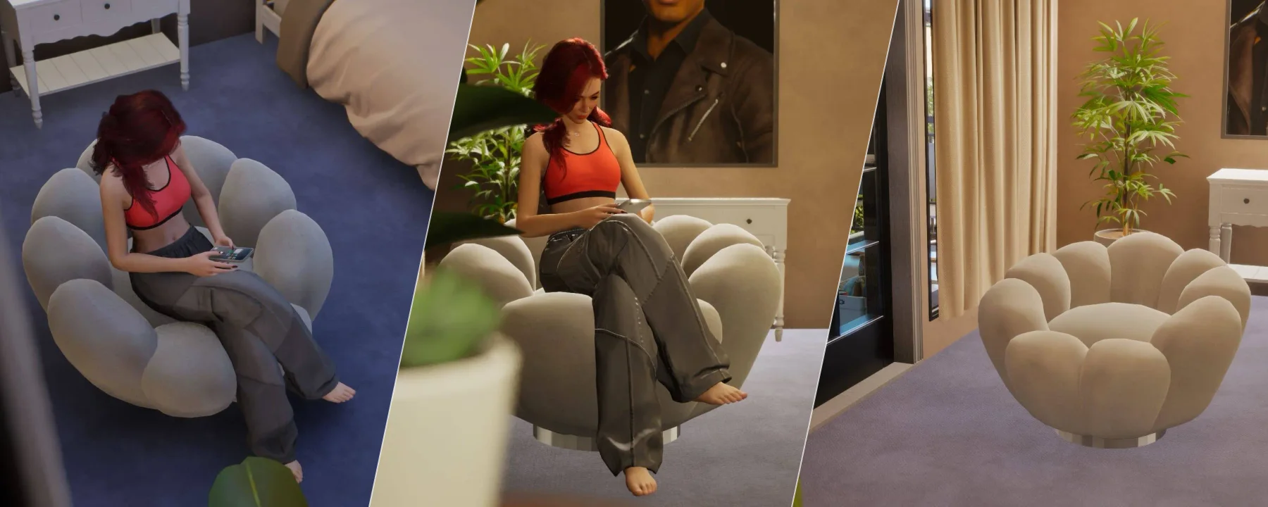 Flower chair — Flower chair screenshots 1–3