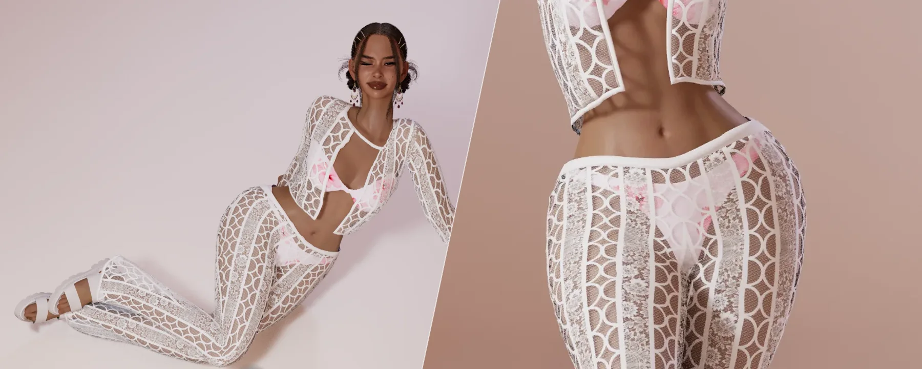 Beach Babes Collection - White Boho Set — Beach Babes Collection - White Boho Set screenshots 1–2