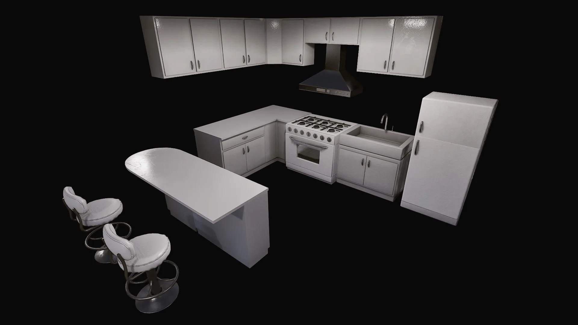 MH Mid-Century Modern Kitchen Set — Kitchen Set
