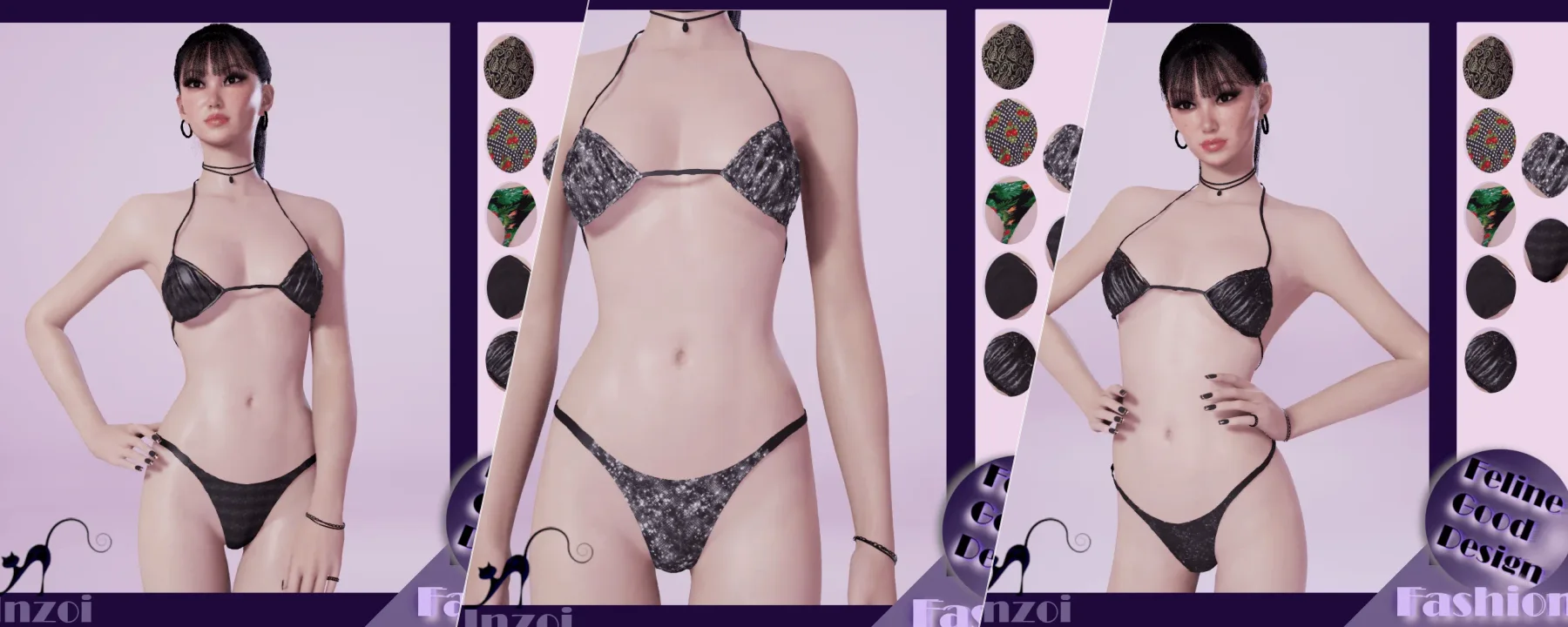 FGD BEACH25 messy Micro-Bikini -darks — FGD BEACH25 messy Micro-Bikini -darks screenshots 1–3