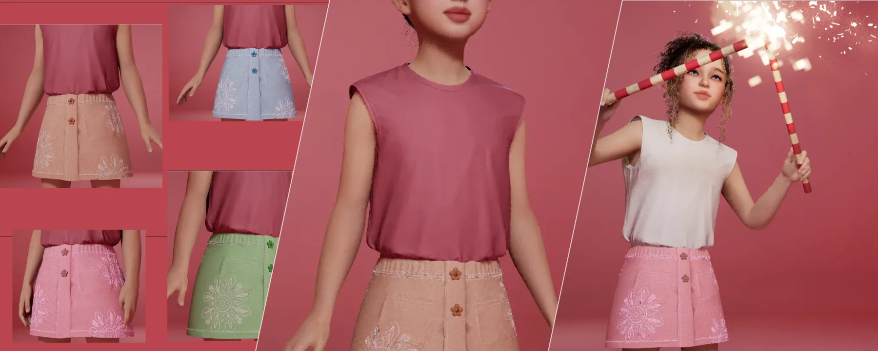 Children_s_denim skirt — Children_s_denim skirt screenshots 1–3