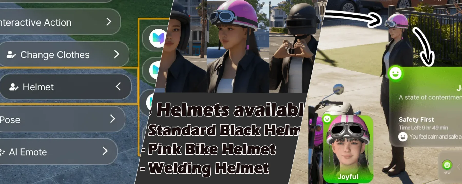Safety First - Helmet Menu + Buff — Safety First - Helmet Menu + Buff screenshots 1–3