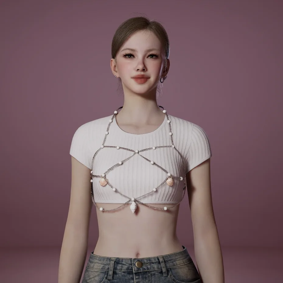 🐚 Seashell Body Chain — neck