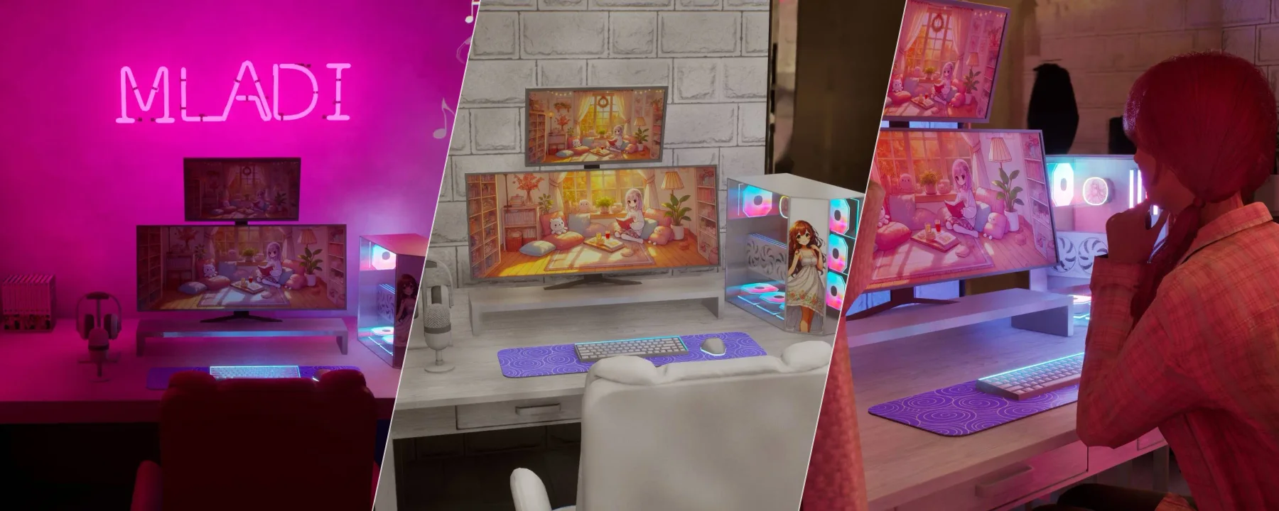 Anime-Themed Desktop Setup — Anime-Themed Desktop Setup screenshots 1–3