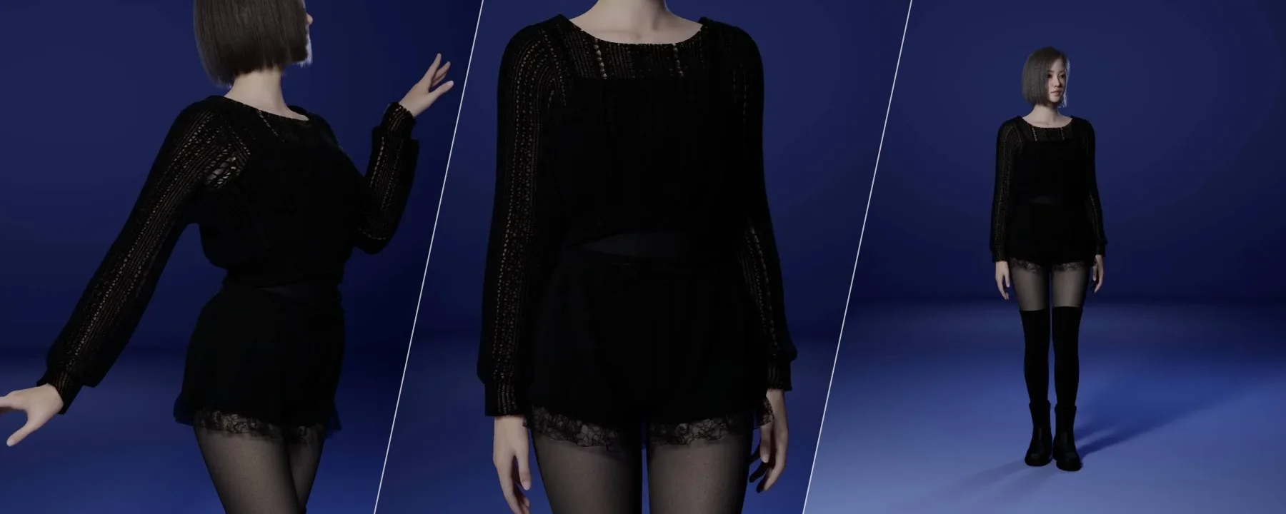 🌌Elegant Black Lace Knit Set — 🌌Elegant Black Lace Knit Set screenshots 1–3