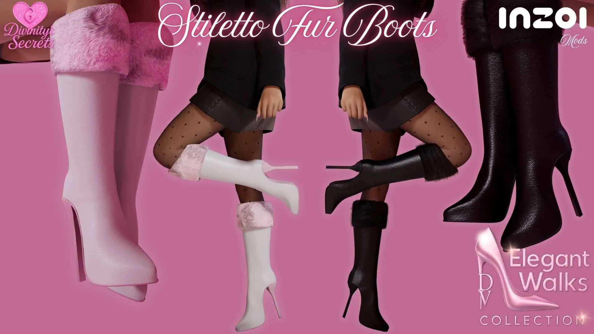 Stiletto Fur Boots | Elegant Walks screenshot 1