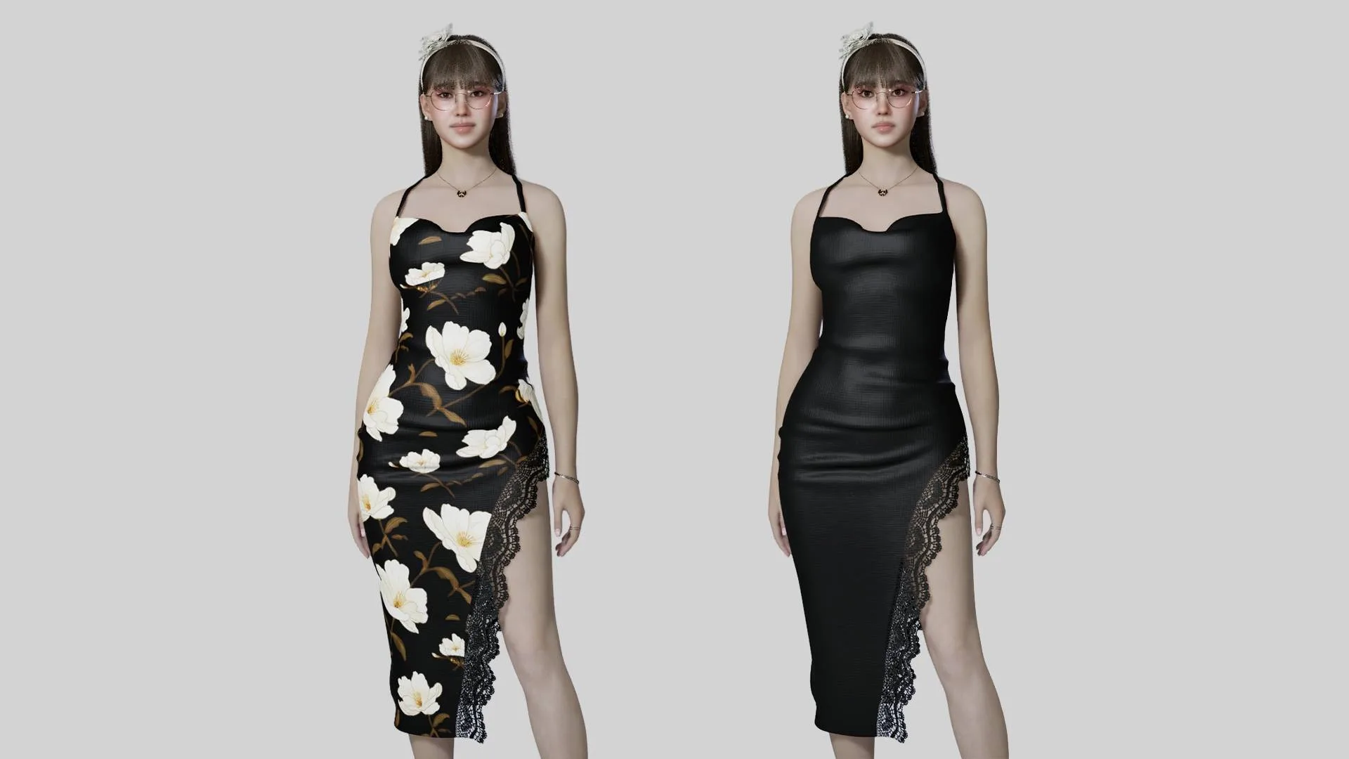 NCTN Floral Satin Slip Dress screenshot 1