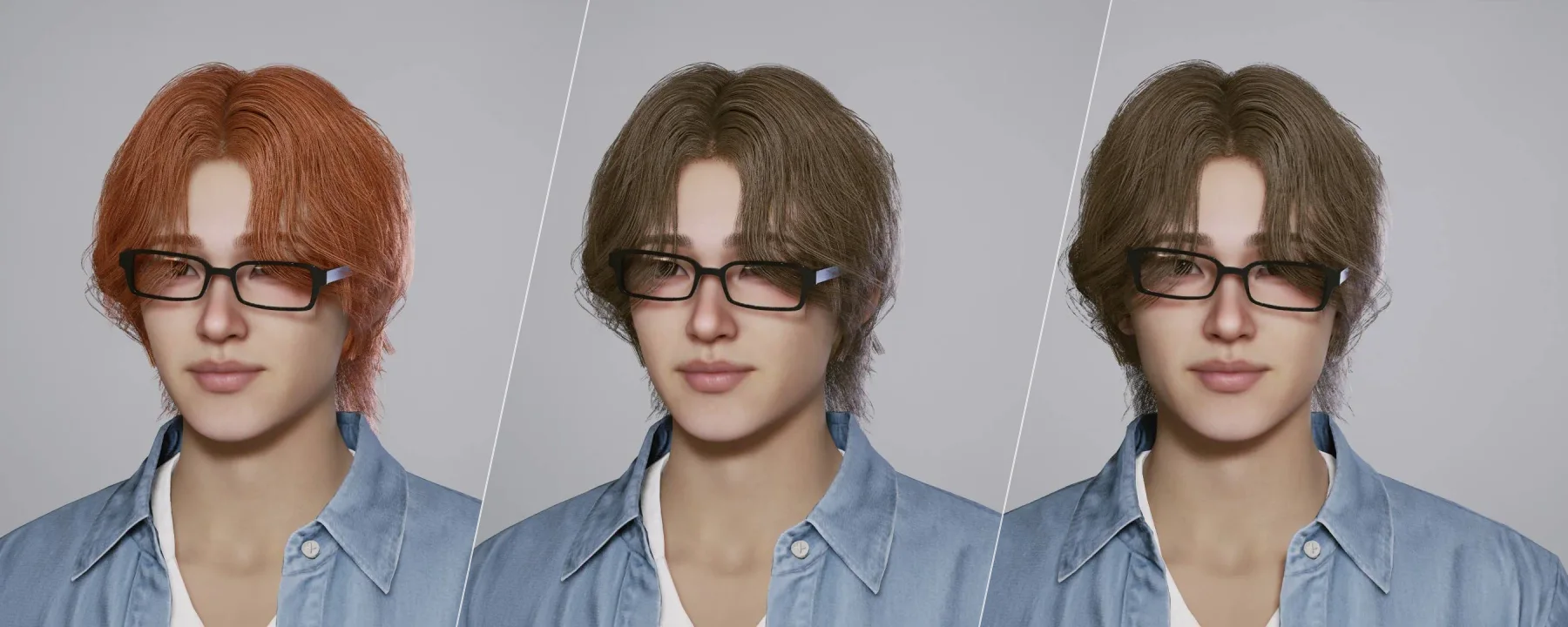 Niven Hair 45 - Eunhyuk Hair (Males) [Physics] — Niven Hair 45 - Eunhyuk Hair (Males) [Physics] screenshots 1–3