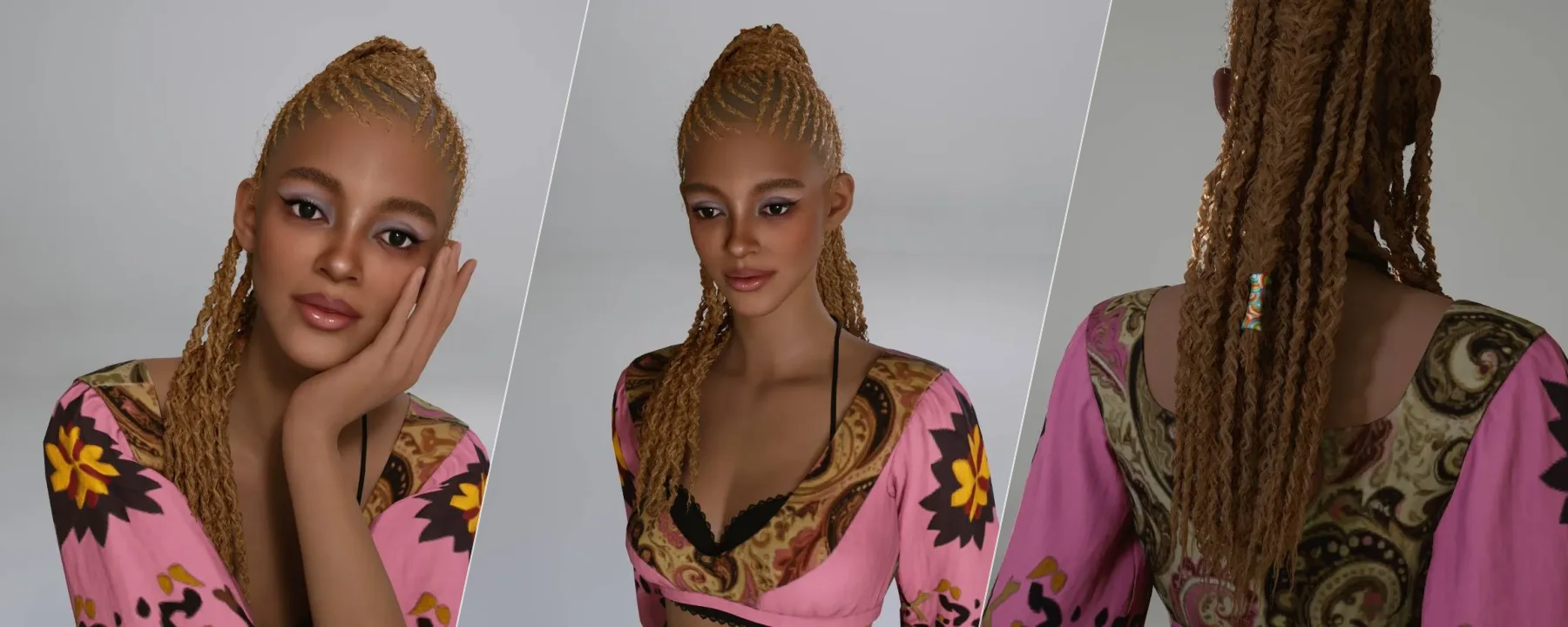 Niven Hair 49 - Simone Hair (Females) — Niven Hair 49 - Simone Hair (Females) screenshots 1–3
