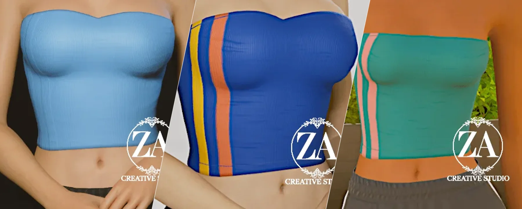 Sporty Stripe Tube Top — Sporty Stripe Tube Top screenshots 1–3