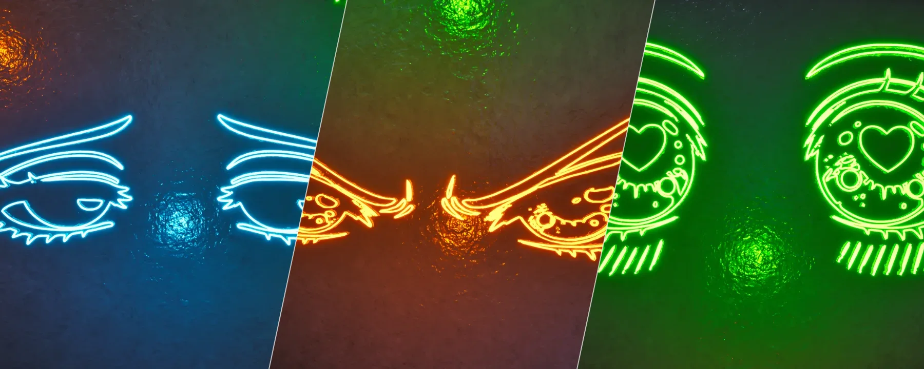 Anime Eyes Neon Lights (Set 1) — Anime Eyes Neon Lights (Set 1) screenshots 1–3