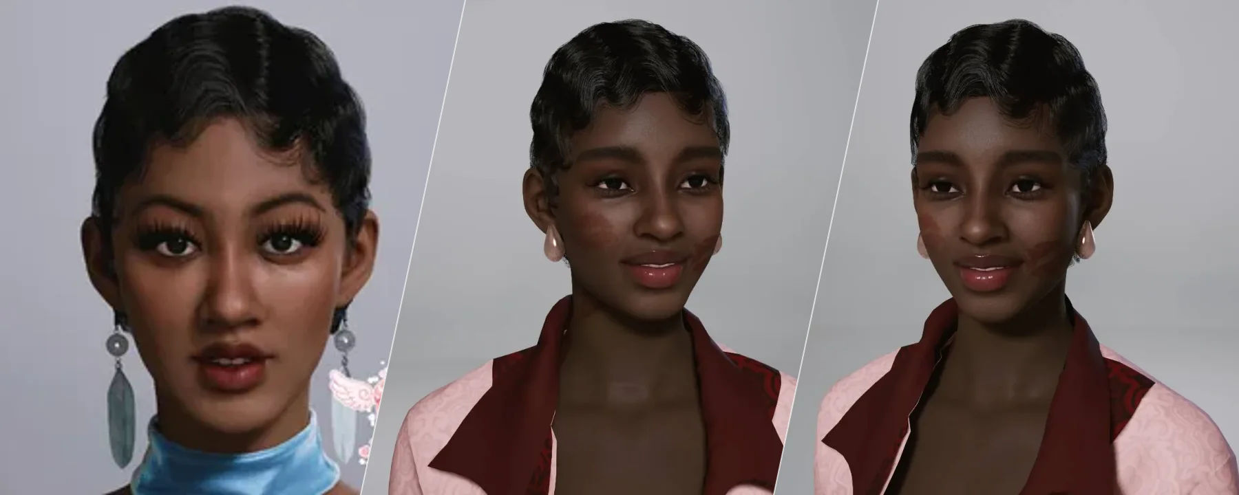 "Nia" Female Hair (Valentines Collection) — "Nia" Female Hair (Valentines Collection) screenshots 1–3