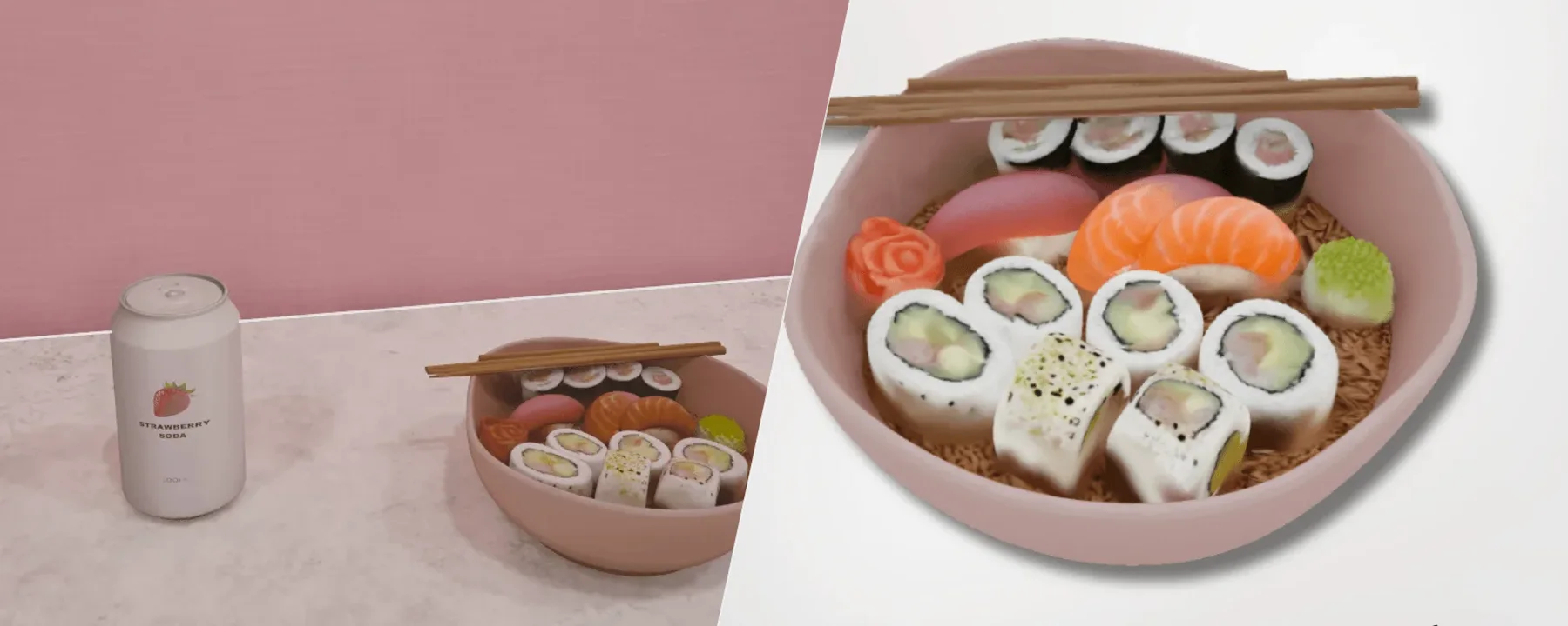 Pink Sushi bowl — Pink Sushi bowl screenshots 1–2