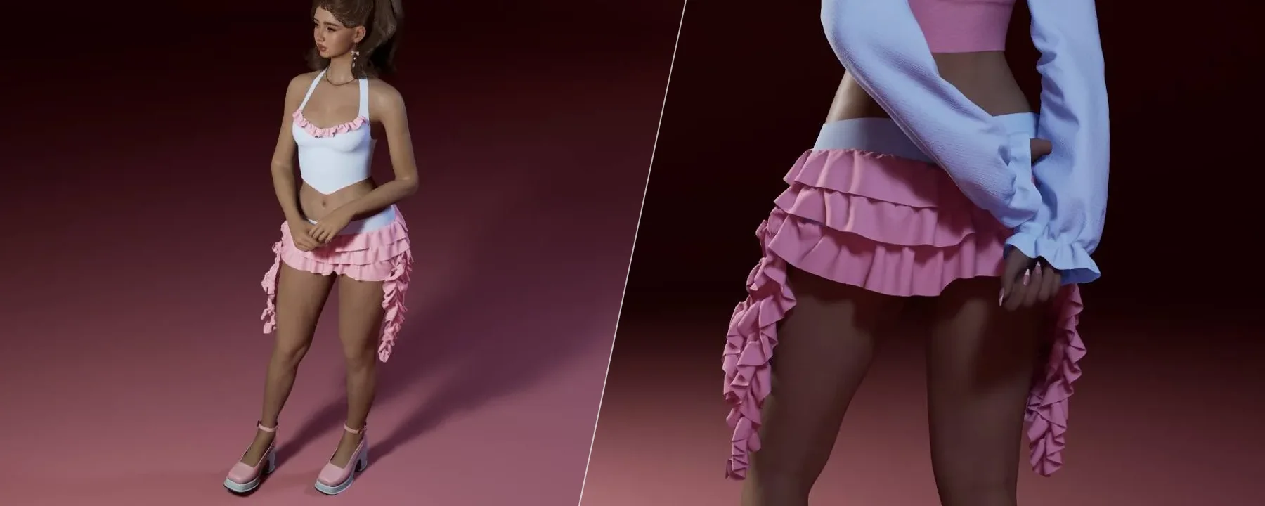 Babydoll Ruffle Skirt — Babydoll Ruffle Skirt screenshots 1–2