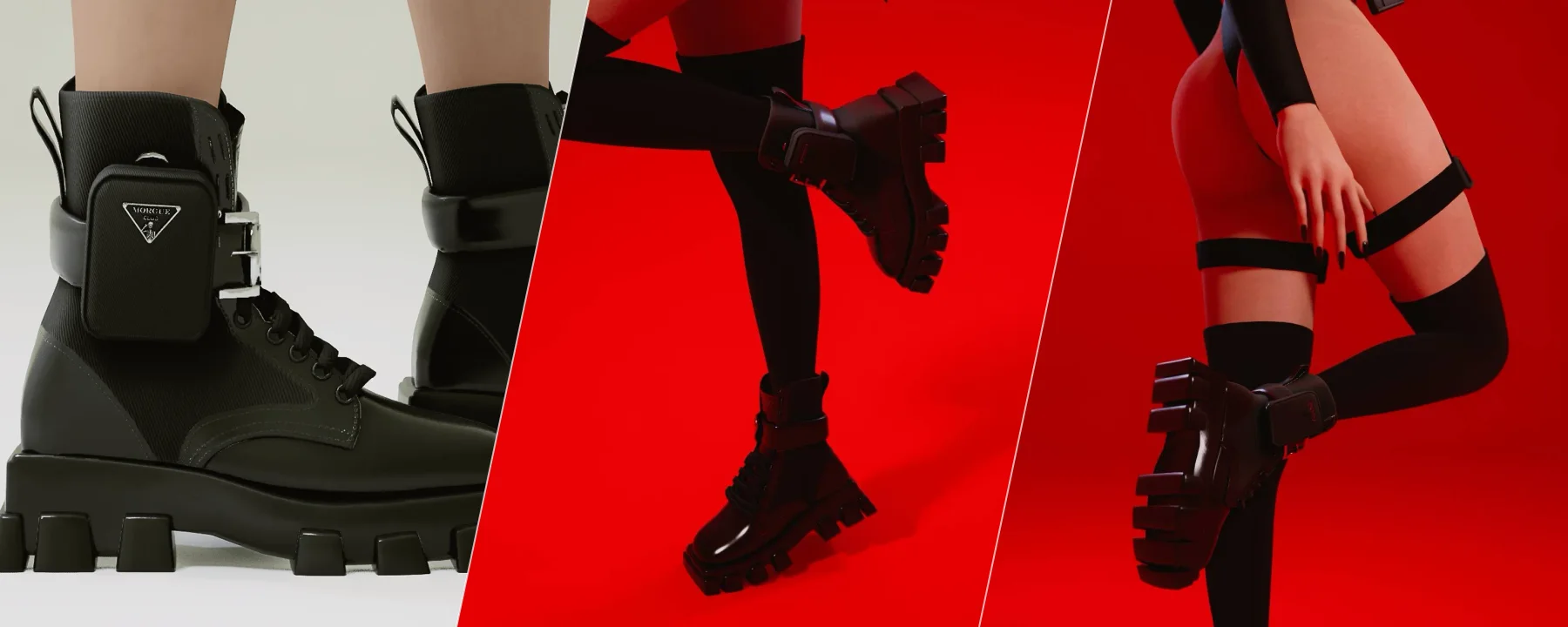 Women's Curb Stomper Boots. — Women's Curb Stomper Boots. screenshots 1–3