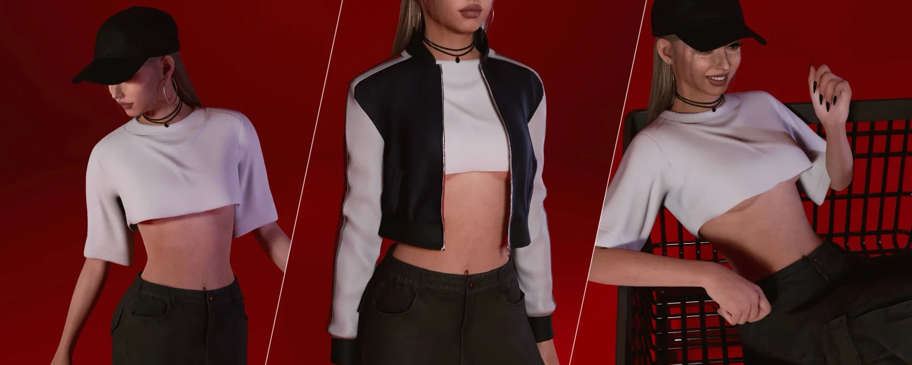 Women's Simple Crop Top. — Women's Simple Crop Top. screenshots 1–3