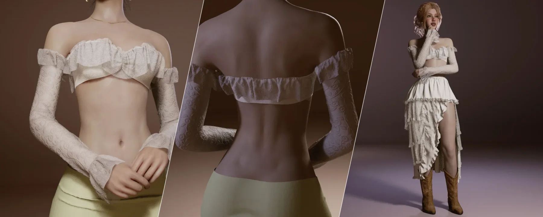 Lacey Strapless Crop Top — Lacey Strapless Crop Top screenshots 1–3