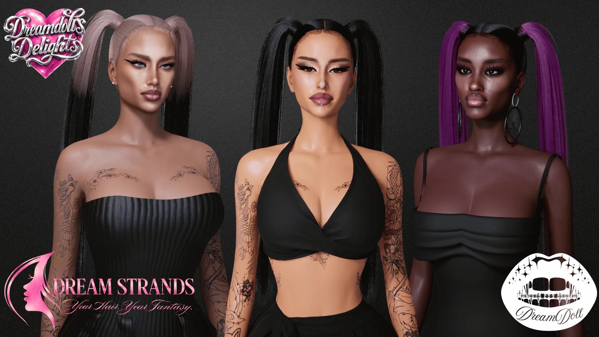 Sleek Pigtails | Hairstyle screenshot 1